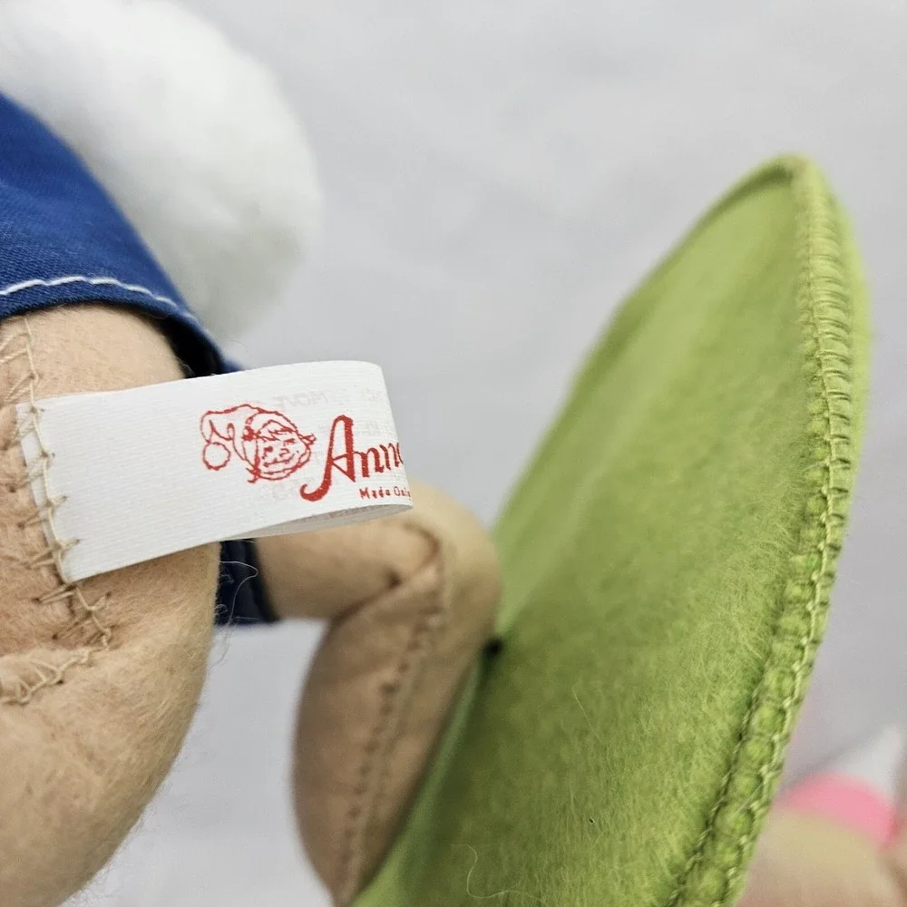 Annalee Mobility Dolls Farmer Rabbit Boy Girl Bunny Plush Vintage Easter